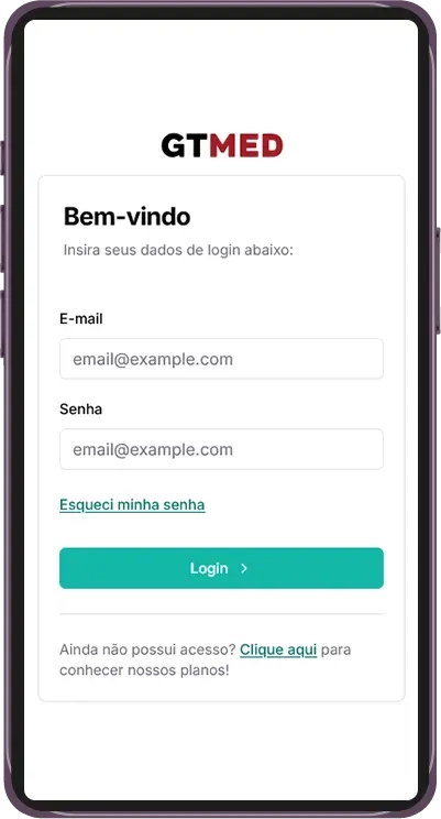 Plataforma GTMED - Tela de Login