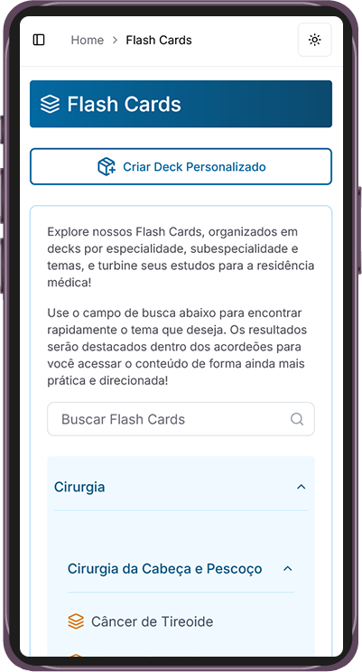 Plataforma GTMED - Flash Cards