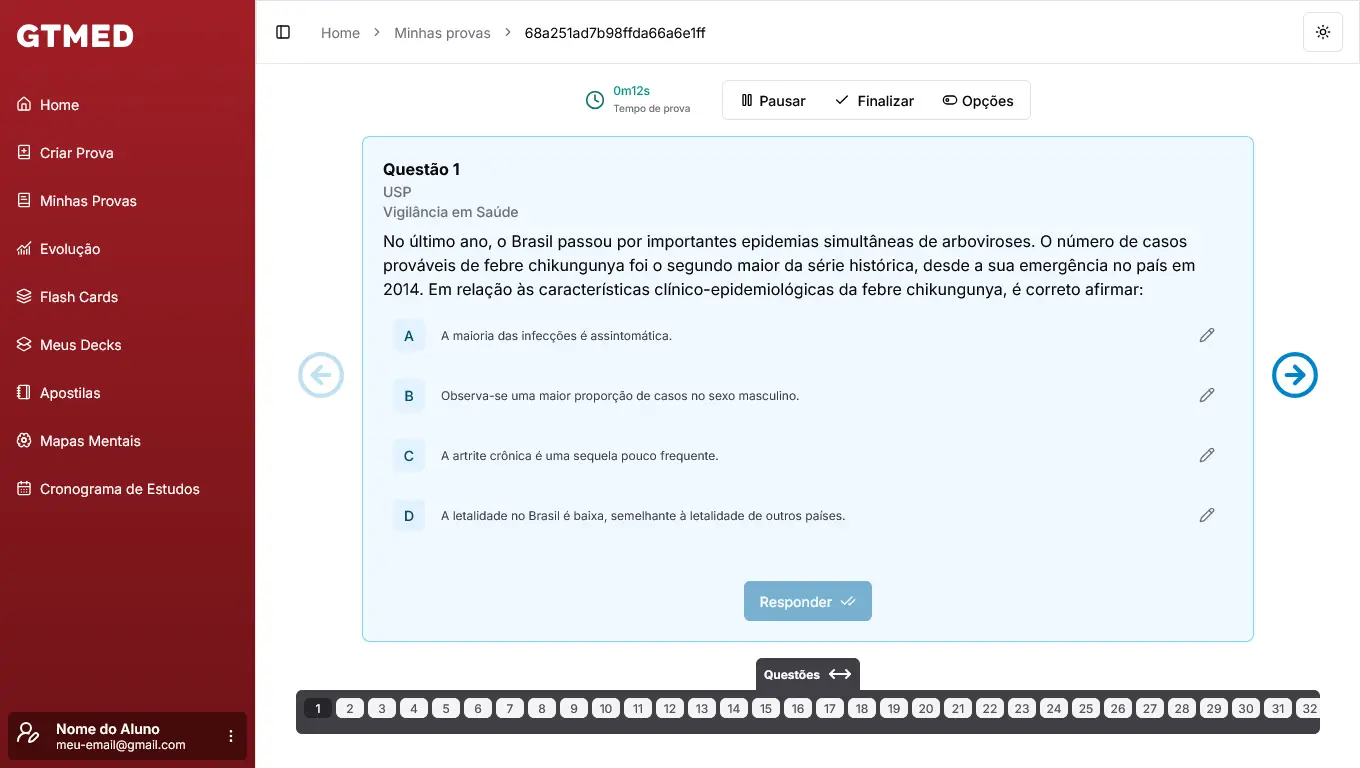 Central de Ajuda - Sobre as provas: como fazer